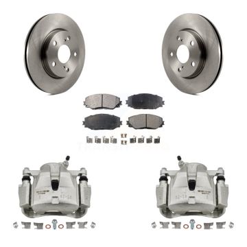 Front Brake Caliper Rotors Ceramic Pad Kit For Toyota RAV4 Prius V Scion xB Lexus HS250h KC8-100703T