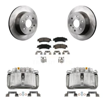 Rear Brake Caliper Rotor Ceramic Pad Kit For 07 GMC Sierra 1500 Classic With 7200 Lb GVW KC8-100705C
