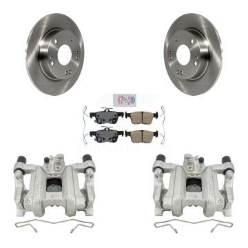 Rear Disc Brake Caliper Rotors And Ceramic Pads Kit For Honda Civic Insight KC8-100708N