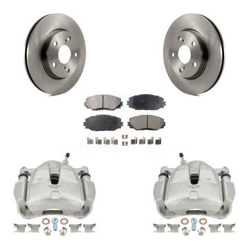 Front Disc Brake Caliper Rotors And Ceramic Pads Kit For 2014-2015 Toyota RAV4 LE KC8-100708T
