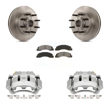 Front Disc Brake Caliper Rotors And Semi-Metallic Pads Kit For 2005 Ford Excursion RWD KC8-100709S