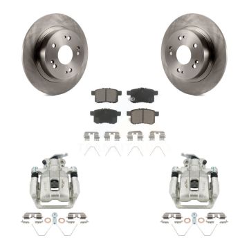 Rear Disc Brake Caliper Rotors And Ceramic Pads Kit For Honda Accord Acura TSX KC8-100710C