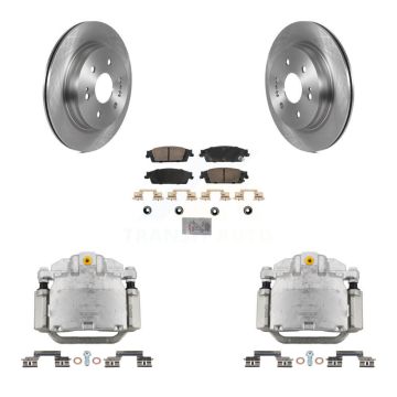 Rear Brake Caliper Rotor Ceramic Pad Kit For 2019 Chevrolet Silverado 1500 LD GMC Sierra KC8-100710N