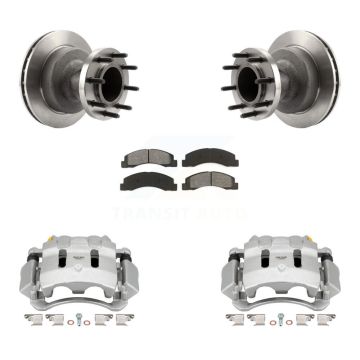 Front Disc Brake Caliper Rotors And Semi-Metallic Pads Kit For Ford F-350 Super Duty KC8-100710S