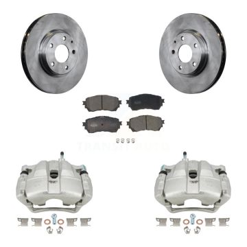 Front Disc Brake Caliper Rotors And Ceramic Pads Kit For Mazda 6 KC8-100711T