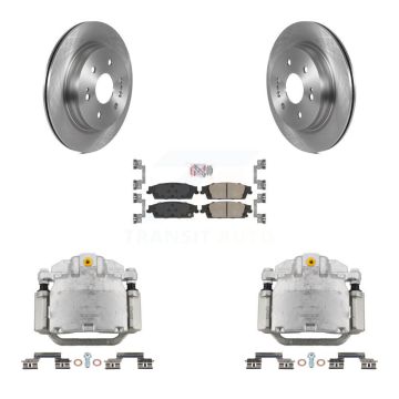 Rear Brake Caliper Rotor Ceramic Pad Kit For 2019 Chevrolet Silverado 1500 LD GMC Sierra KC8-100712N