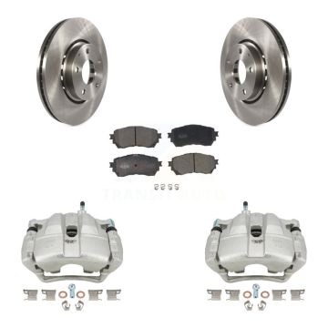 Front Disc Brake Caliper Rotor Ceramic Pad Kit For 2019-2021 Mazda 6 Naturally Aspirated KC8-100712T