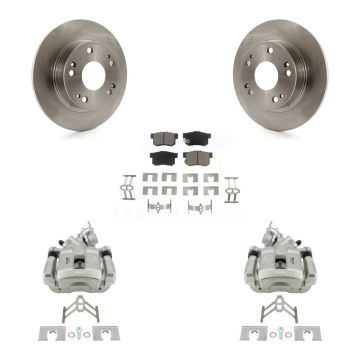 Rear Disc Brake Caliper Rotors And Ceramic Pads Kit For Honda Accord Acura TSX KC8-100713C