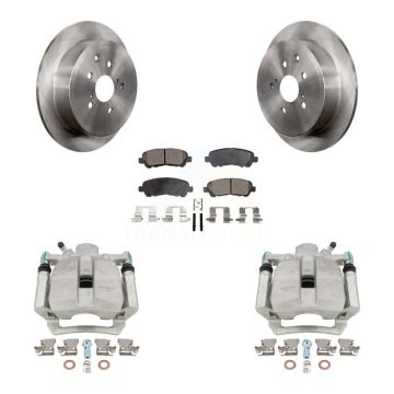 Rear Disc Brake Caliper Rotors And Semi-Metallic Pads Kit For Toyota Highlander KC8-100713P