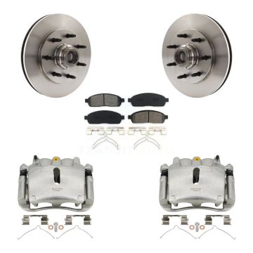 Front Disc Brake Caliper Rotors And Semi-Metallic Pads Kit For 2004 Ford F-150 RWD KC8-100716S