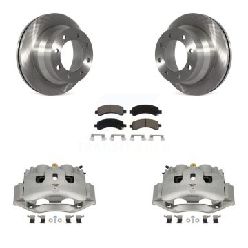 Rear Disc Brake Caliper Rotors And Ceramic Pads Kit For Chevrolet Express 4500 KC8-100717C