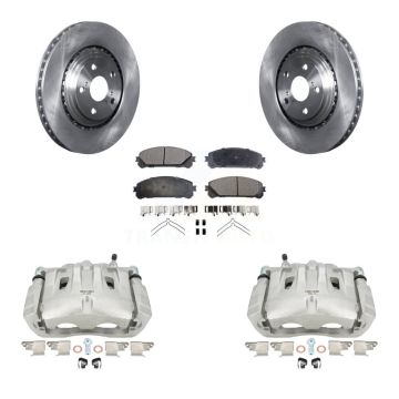 Front Disc Brake Caliper Rotors Ceramic Pad Kit For Toyota Sienna Highlander Lexus RX350 KC8-100717T