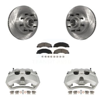 Front Brake Caliper Rotors & Ceramic Pad Kit For Ford E-350 Super Duty E-250 E-150 E-450 KC8-100719C