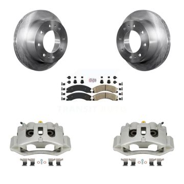 Rear Brake Caliper Rotor Ceramic Pad Kit For GMC Chevrolet Sierra 2500 HD Silverado 3500 KC8-100722N