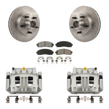 Front Disc Brake Caliper Rotors And Semi-Metallic Pads Kit For Mazda B3000 B2300 B4000 KC8-100722S