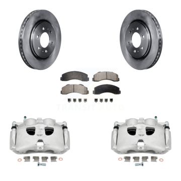 Front Brake Caliper Rotors & Ceramic Pad Kit For Ford F-150 Expedition Lincoln Navigator KC8-100722T