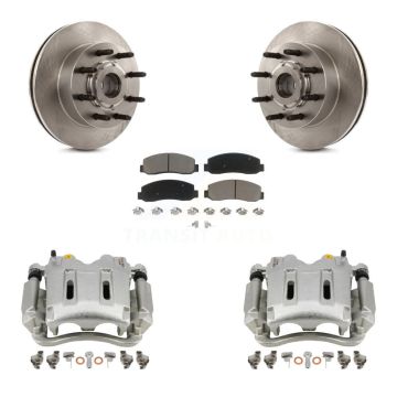 Front Brake Caliper Rotors Ceramic Pad Kit For 2005-2007 Ford F-350 Super Duty F-250 RWD KC8-100723C