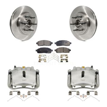 Front Disc Brake Caliper Rotors Semi-Metallic Pad Kit For Ford F-150 Lincoln Mark LT RWD KC8-100723P