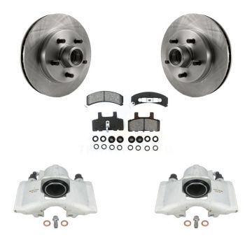 Front Brake Caliper Rotor Semi-Metallic Pad Kit For C1500 Chevrolet GMC Tahoe Yukon 1500 KC8-100726S