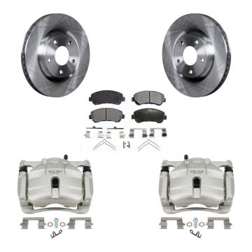 Front Disc Brake Caliper Rotors And Ceramic Pads Kit For Nissan Rogue Select KC8-100726T