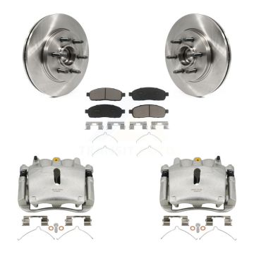 Front Disc Brake Caliper Rotors And Ceramic Pads Kit For Ford F-150 Lincoln Mark LT RWD KC8-100727C