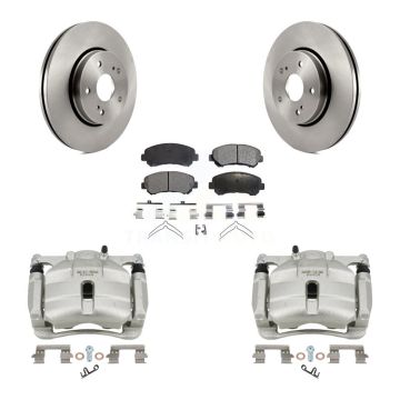 Front Disc Brake Caliper Rotors And Ceramic Pads Kit For 2010-2013 Suzuki Kizashi KC8-100727T