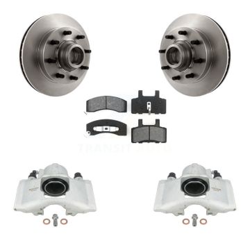 Front Disc Brake Caliper Rotors And Semi-Metallic Pads Kit For Chevrolet Express 2500 KC8-100729S