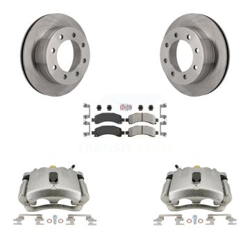 Rear Brake Caliper Rotor And Semi-Metallic Pad Kit For GMC Chevrolet Savana 2500 Express KC8-100730N