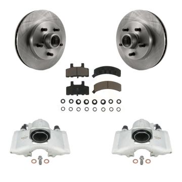 Front Brake Caliper Rotors & Ceramic Pad Kit For C1500 Chevrolet GMC Tahoe Yukon Express KC8-100732C