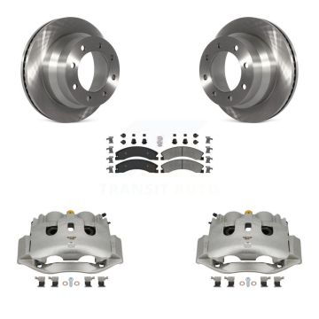 Rear Brake Caliper Rotor And Semi-Metallic Pad Kit For GMC Savana 3500 Chevrolet Express KC8-100732N