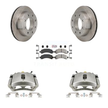 Rear Brake Caliper Rotor And Semi-Metallic Pad Kit For Chevrolet Express 2500 GMC Savana KC8-100735N
