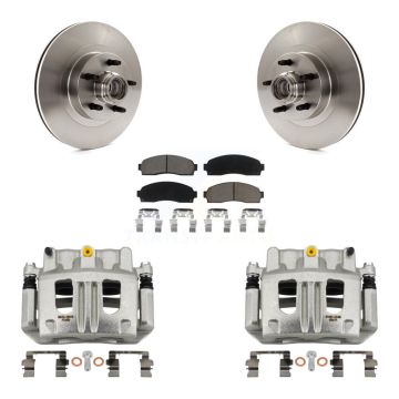 Front Brake Caliper Rotor And Ceramic Pad Kit For 2001-2002 Ford Explorer Sport Trac RWD KC8-100736C