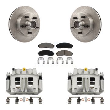 Front Disc Brake Caliper Rotors And Ceramic Pads Kit For Mazda B3000 B2300 B4000 KC8-100737C