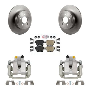 Rear Disc Brake Caliper Rotors Ceramic Pad Kit For Dodge Chrysler 300 Charger Challenger KC8-100738N