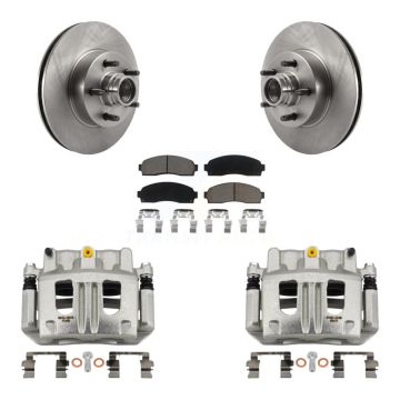 Front Disc Brake Caliper Rotors And Ceramic Pads Kit For 2010-2011 Ford Ranger RWD KC8-100739C