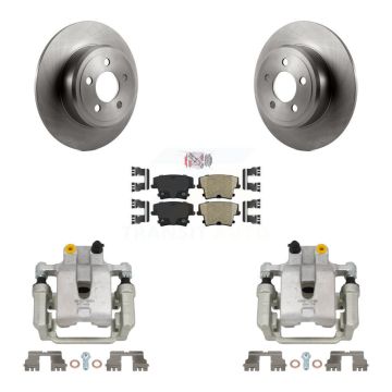 Rear Disc Brake Caliper Rotors Ceramic Pad Kit For Dodge Chrysler 300 Charger Challenger KC8-100739N