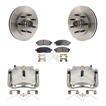 Front Disc Brake Caliper Rotors And Ceramic Pads Kit For 2004 Ford F-150 RWD KC8-100739T