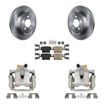 Rear Disc Brake Caliper Rotor & Ceramic Pad Kit For Chrysler 300 Dodge Challenger Magnum KC8-100740N