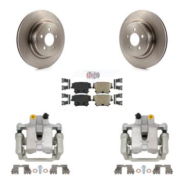 Rear Disc Brake Caliper Rotors And Ceramic Pad Kit For Dodge Charger With Police Package KC8-100743N