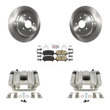 Rear Disc Brake Caliper Rotors And Ceramic Pads Kit For Acura MDX ZDX KC8-100744N