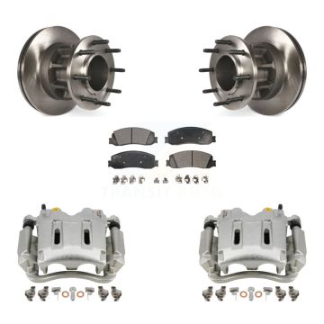 Front Brake Caliper Rotors Semi-Metallic Pad Kit For 2011-2012 Ford F-250 Super Duty RWD KC8-100744P