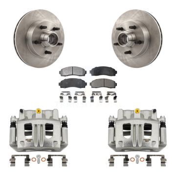 Front Disc Brake Caliper Rotors And Ceramic Pads Kit For Mazda B3000 B2300 B4000 KC8-100745T
