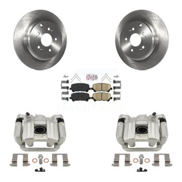Rear Disc Brake Caliper Rotors And Ceramic Pads Kit For 2011-2017 Honda Odyssey KC8-100746N