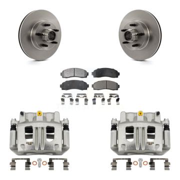 Front Disc Brake Caliper Rotor & Ceramic Pad Kit For Ford Ranger Mazda B3000 B2300 B4000 KC8-100746T