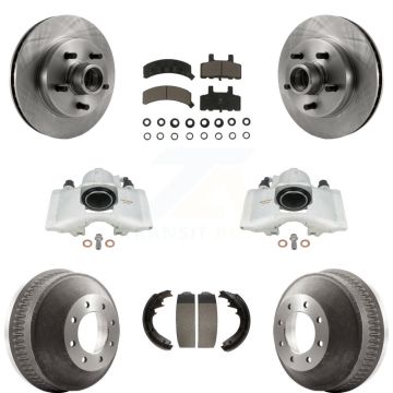 Front Rear Disc Brake Caliper Rotors Drums Ceramic Pads Kit (8Pc) For C1500 Suburban GMC KC8-100751C