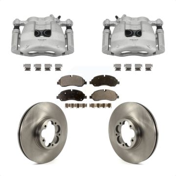 Front Brake Caliper Rotors Ceramic Pad Kit For Ford Transit-350 HD With Dual Rear Wheels KC8-100753T