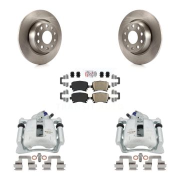 Rear Disc Brake Caliper Rotors And Ceramic Pads Kit For Volkswagen Tiguan CC KC8-100764N