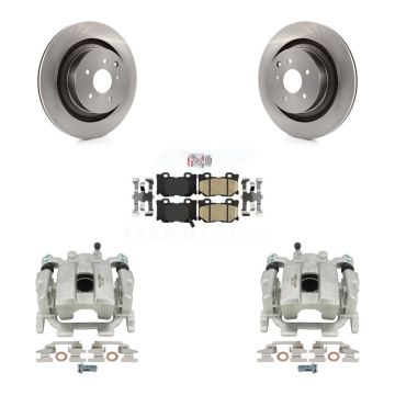 Rear Brake Caliper Rotor & Ceramic Pad Kit For 10-13 INFINITI G37 AWD With Brembo Brakes KC8-100780N