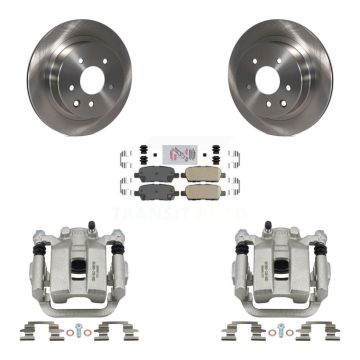 Rear Brake Caliper Rotor And Ceramic Pad Kit For INFINITI G35 With Single Piston KC8-100784N