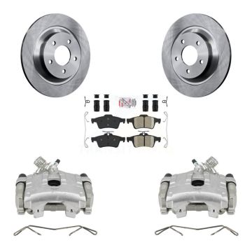 Rear Disc Brake Caliper Rotors And Ceramic Pads Kit For Mazda 5 KC8-100801N